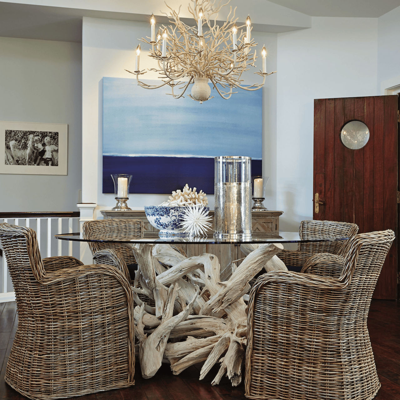 Hampton Driftwood Dining Table Base to accommodate a Round Top - Smaller Spaces 32