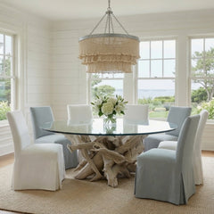 Hampton Driftwood Dining Table Base to accommodate an Oval/Race Track Top - Various Sizes - Our Boat House