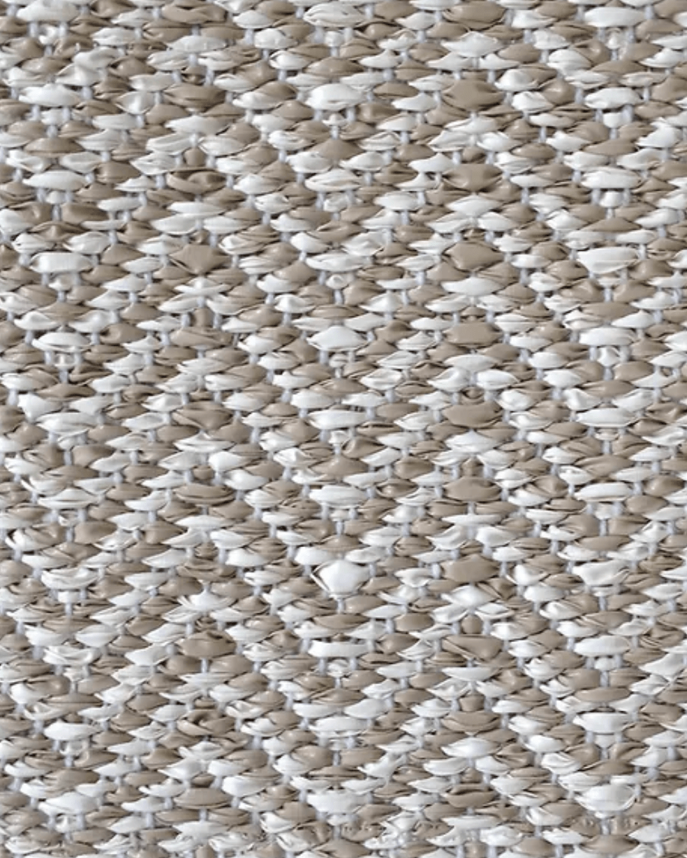 Hampton PVC Rug Katie Chevron: Beige & White - Our Boat House