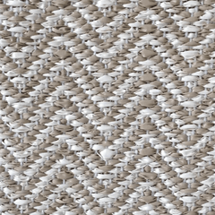 Hampton PVC Rug Katie Chevron: Beige & White - Our Boat House