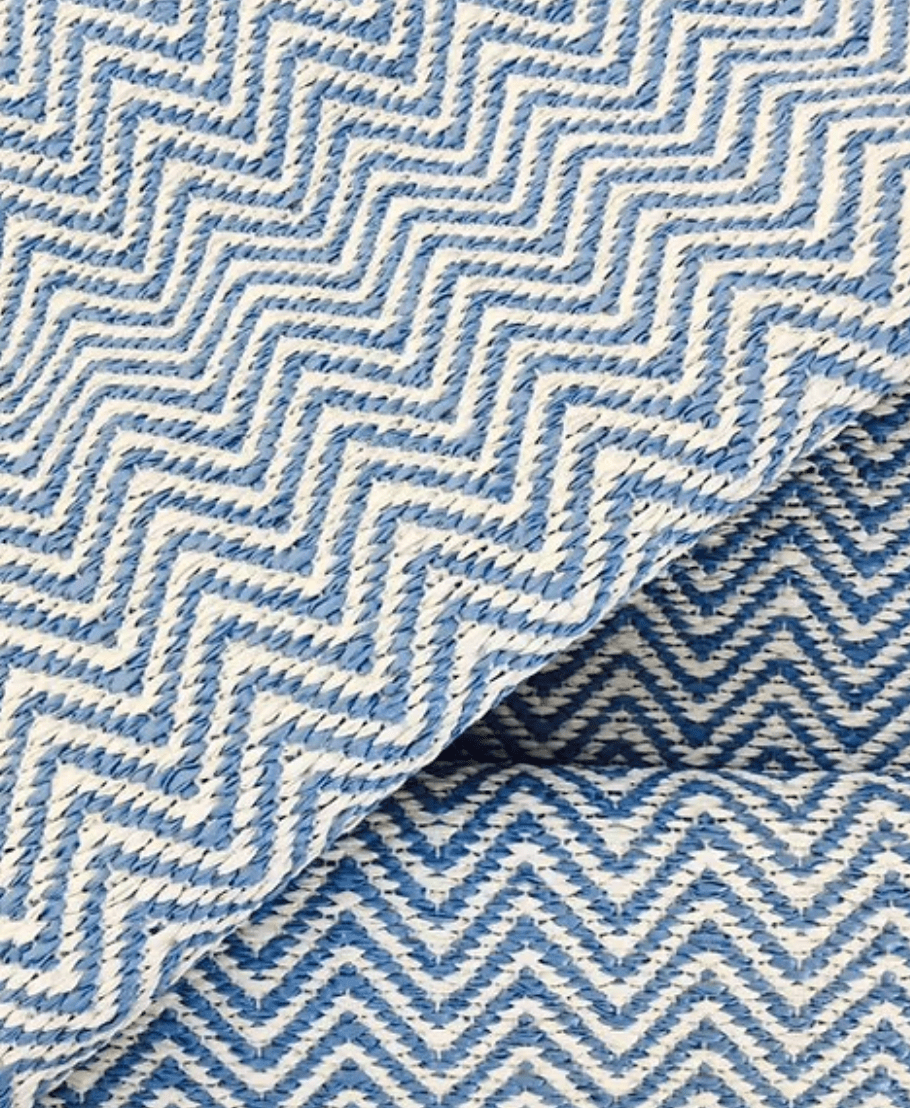 Hampton PVC Rug - Katie Chevron: Powder Blue - Our Boat House