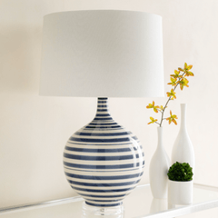Hampton Shores Striped Lamp - Our Boat House