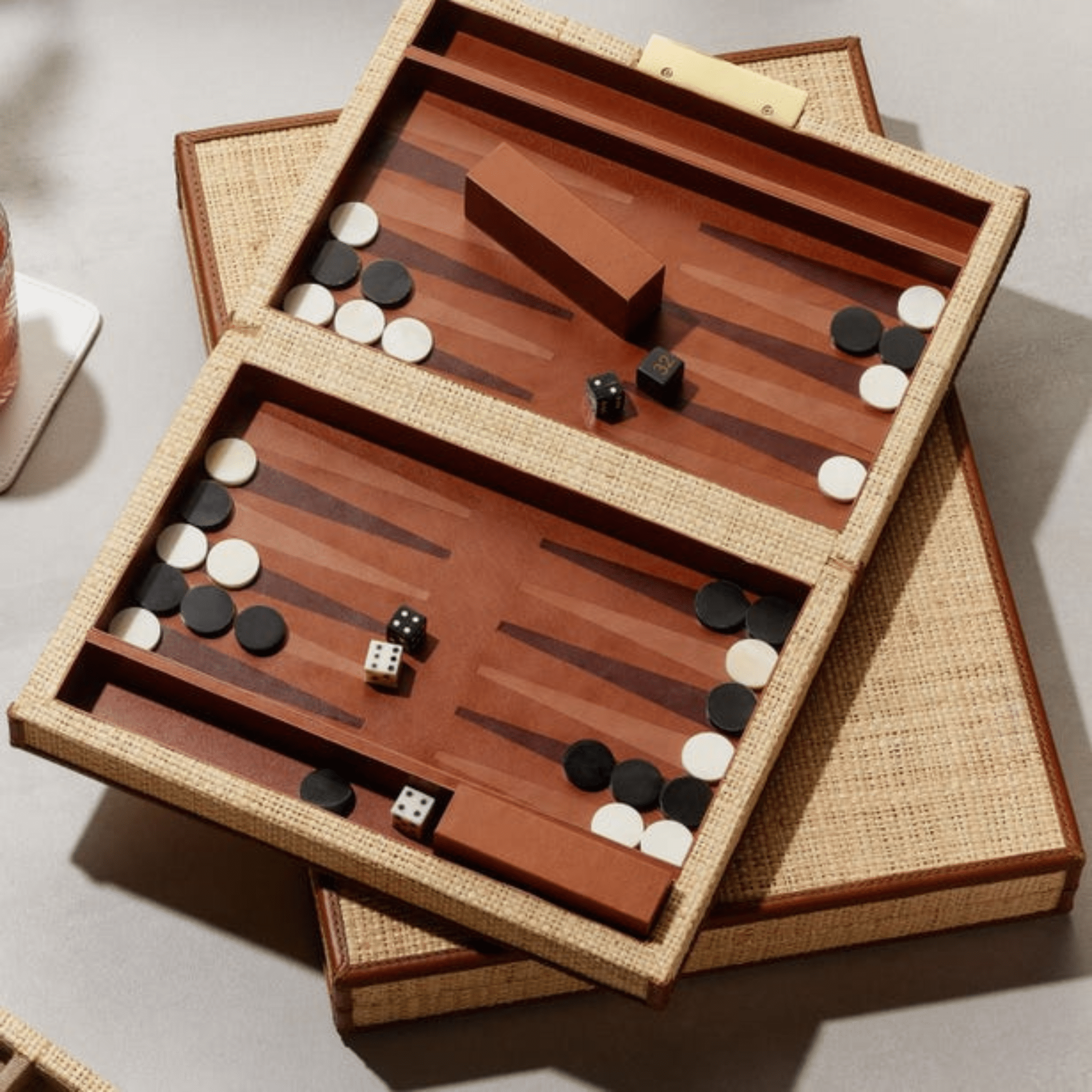 Hanford Natural Backgammon Game Set - Two Sizes - Our Boat House