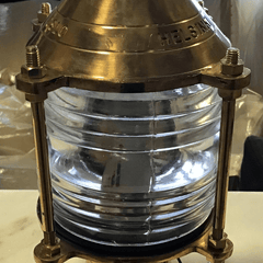 Helsinki Brass Piling Light w/Pointed Top - Our Boat House