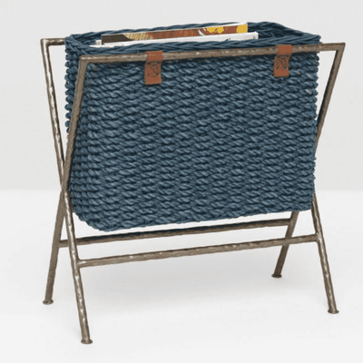 Hemley Magazine/Catalog Rack in Denim Seagrass - Our Boat House