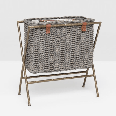 Hemley Magazine/Catalog Rack in Gray Seagrass - Our Boat House