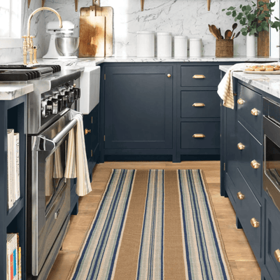 Heron Stripe Indoor/Outdoor Rug - Our Boat House