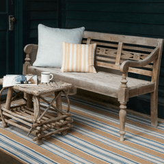 Heron Stripe Indoor/Outdoor Rug - Our Boat House