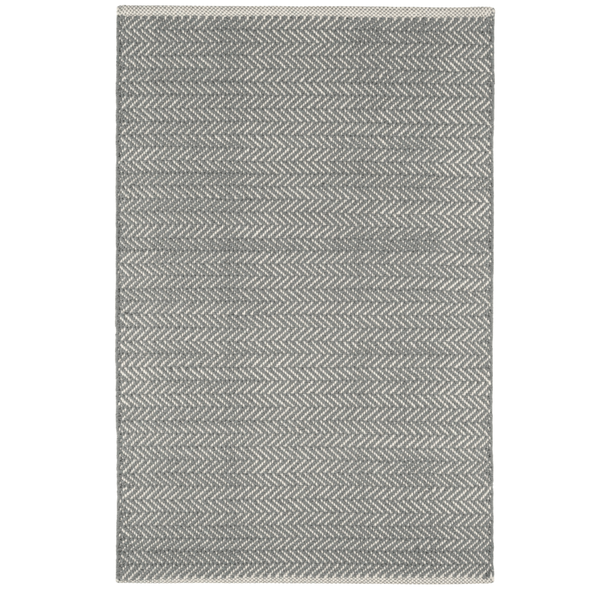 Herringbone Handwoven Cotton Rug - Swedish Blue & White - Our Boat House