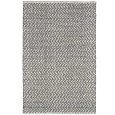 Herringbone Handwoven Cotton Rug - Swedish Blue & White - Our Boat House