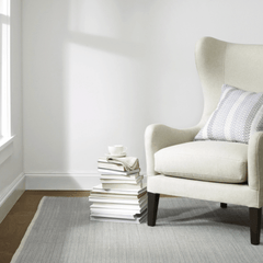 Herringbone Handwoven Cotton Rug - Swedish Blue & White - Our Boat House