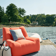 Herringbone Handwoven Indoor/ Outdoor Rug - Indigo Blue & White - Our Boat House