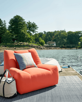 Herringbone Indoor/ Outdoor Rug - Indigo Blue & White - Our Boat House