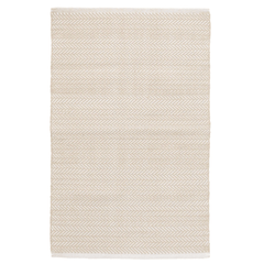 Herringbone Handwoven Indoor/Outdoor Rug - Linen & White - Our Boat House