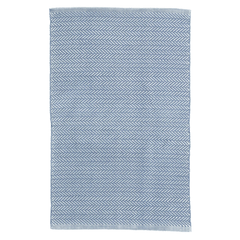 Herringbone Indoor/ Outdoor Rug - Denim Blue & Ivory - Our Boat House