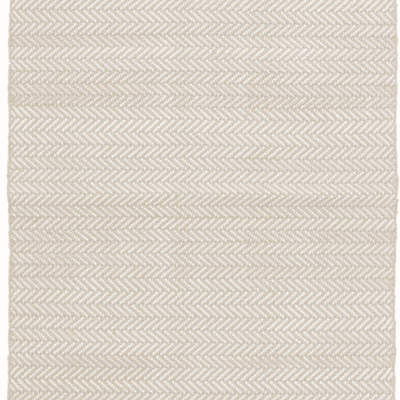 Herringbone Indoor/ Outdoor Rug - Linen & White - Our Boat House