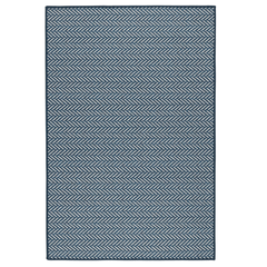 Herringbone Machine Washable Rug - Navy & Ivory - Our Boat House
