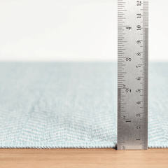 Herringbone Machine Washable Rug - Swedish Blue - Our Boat House