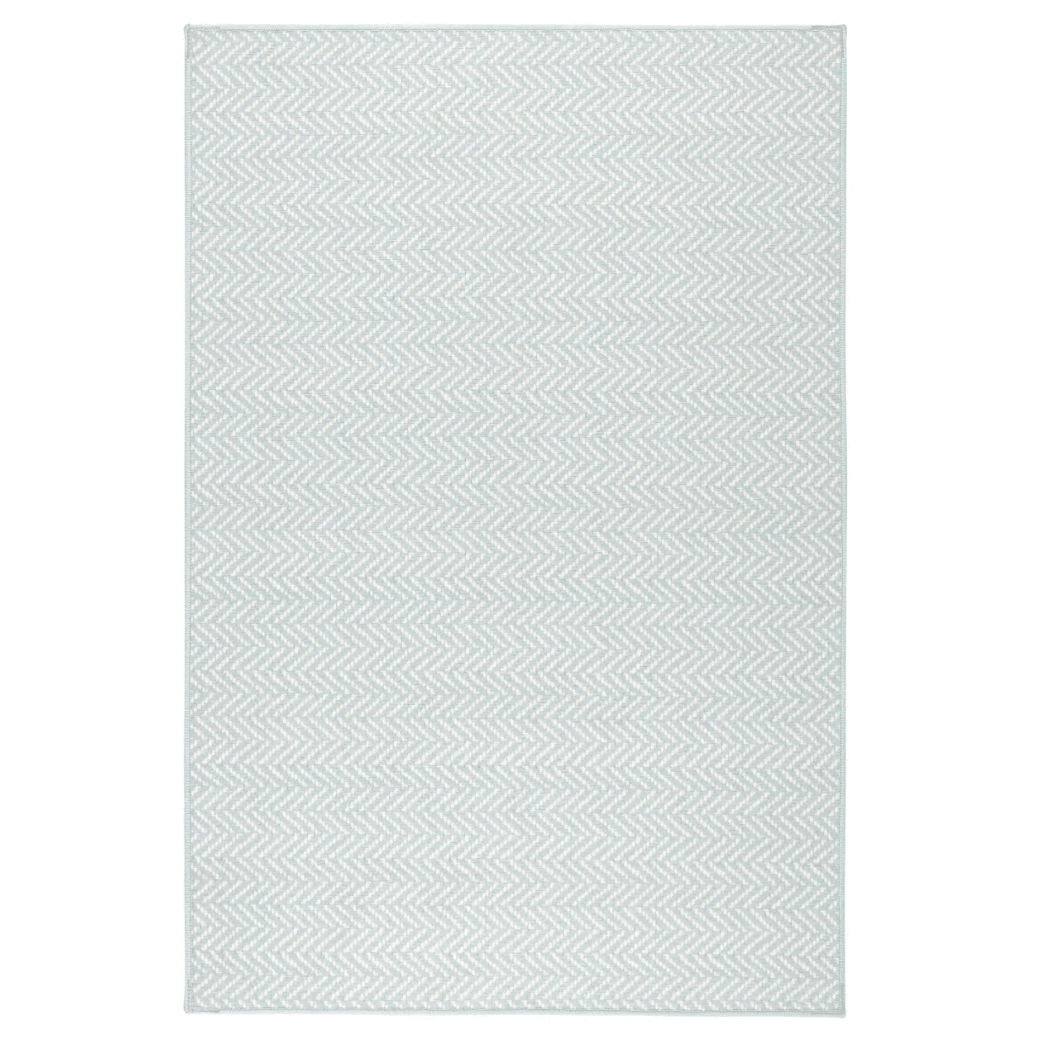 Herringbone Machine Washable Rug - Swedish Blue - Our Boat House