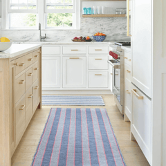 Hillsgrove Stripe Handwoven Cotton Rug - Denim - Our Boat House