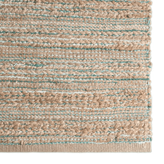 Himalaya Jute Rug - Almond, Emerald, & Sea Glass - Our Boat House