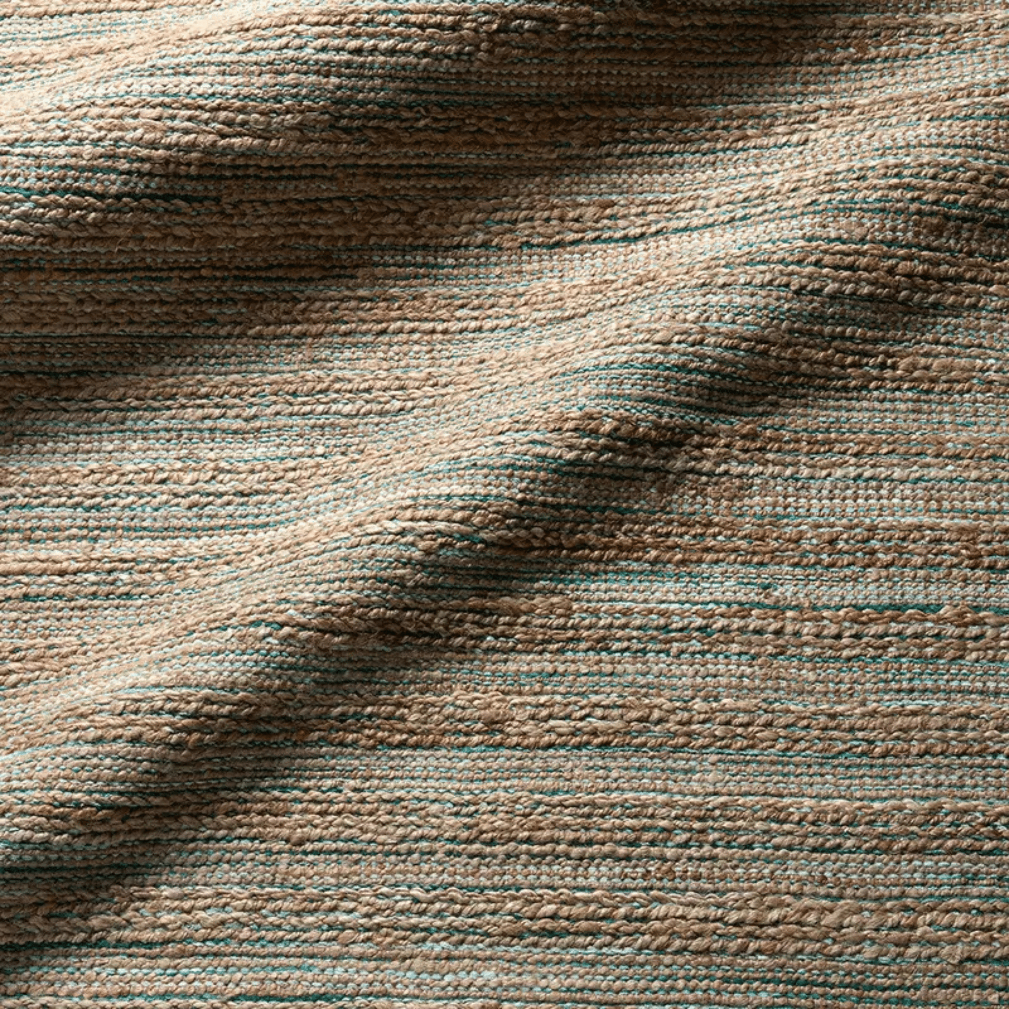 Himalaya Jute Rug - Almond, Emerald, & Sea Glass - Our Boat House