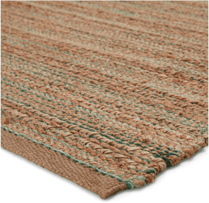 Himalaya Jute Rug - Almond, Emerald, & Sea Glass - Our Boat House