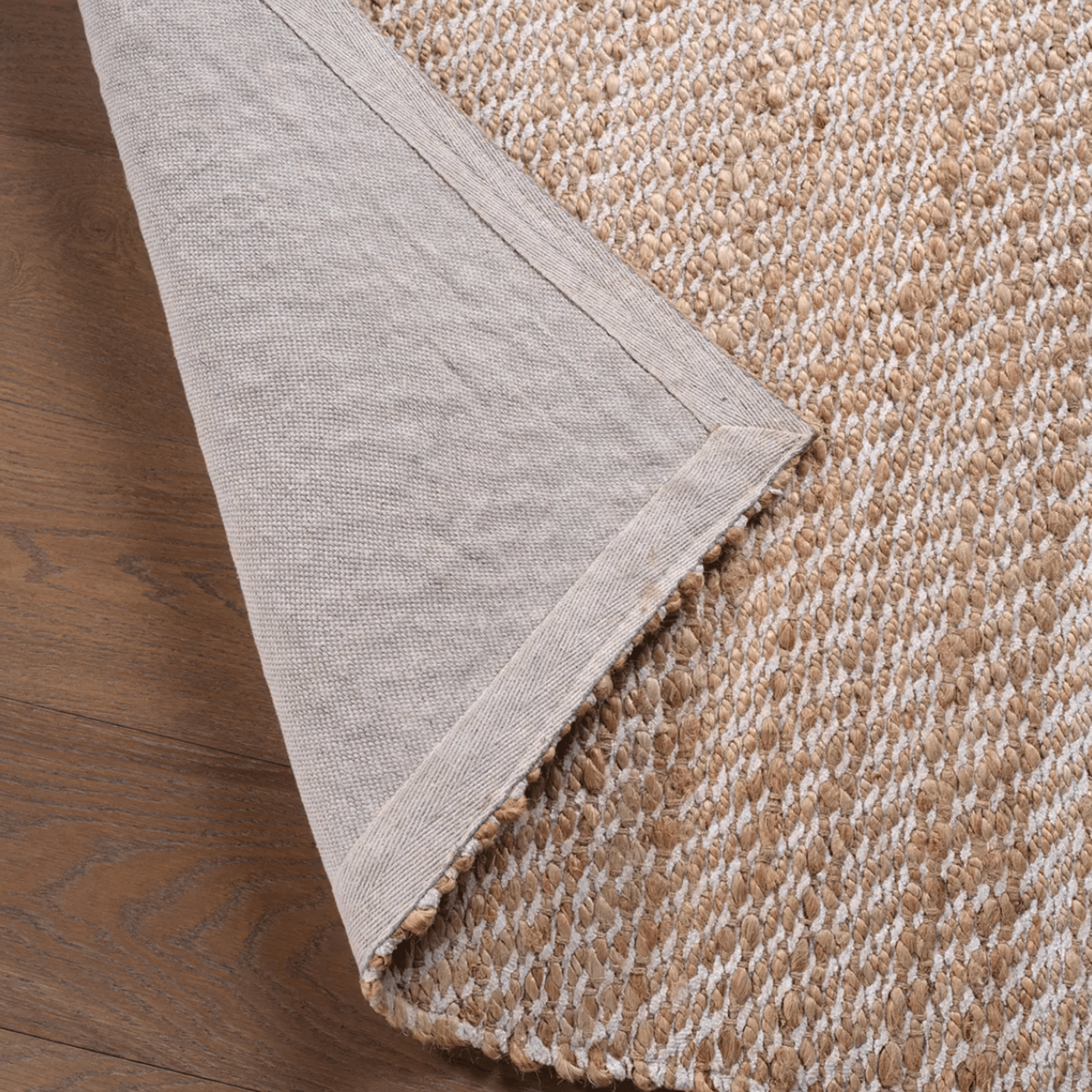 Himalaya Jute Rug - Tapioca & Snow - Our Boat House