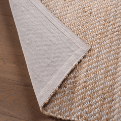 Himalaya Jute Rug - Tapioca & Snow - Our Boat House