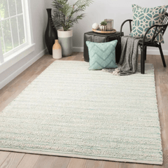 Himalaya Jute Rug - White Cap & Antique Green - Our Boat House