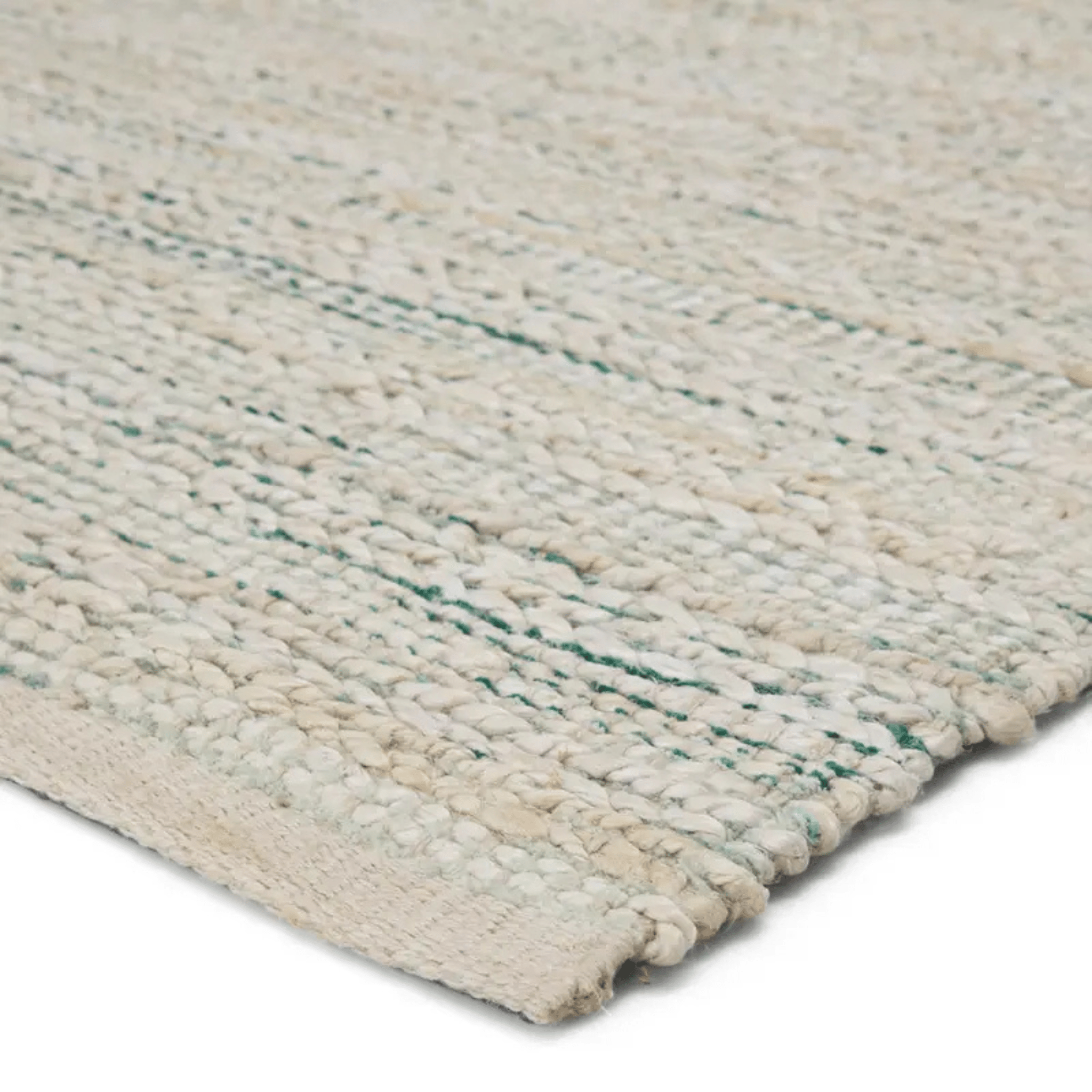 Himalaya Jute Rug - White Cap & Antique Green - Our Boat House