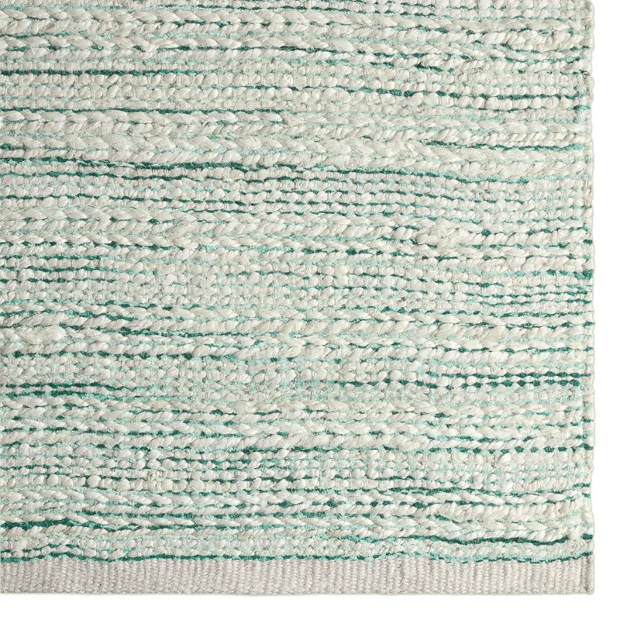 Himalaya Jute Rug - White Cap & Antique Green - Our Boat House