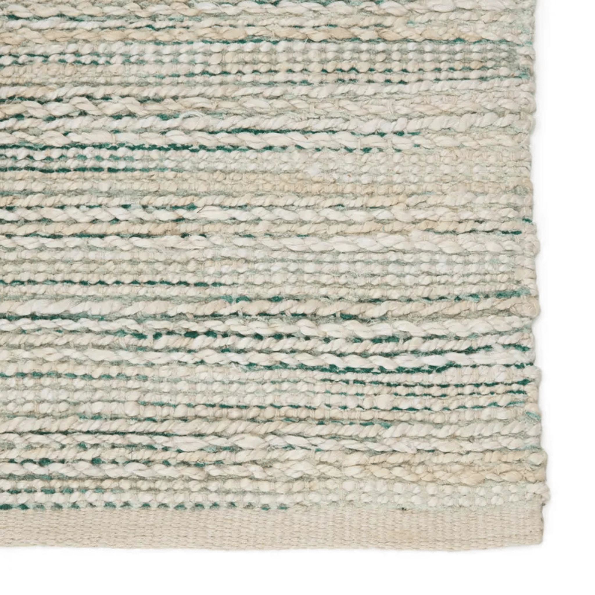Himalaya Jute Rug - White Cap & Antique Green - Our Boat House
