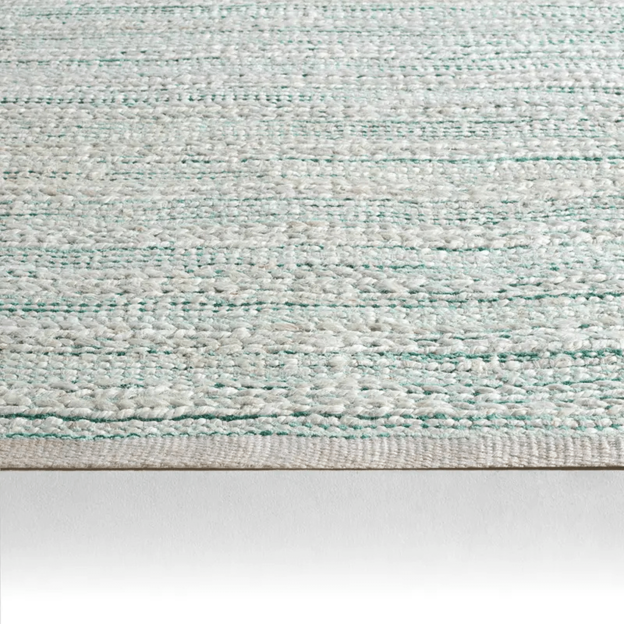 Himalaya Jute Rug - White Cap & Antique Green - Our Boat House
