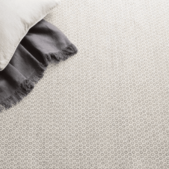 Honeycomb Handwoven Wool Rug - Ivory & Grey - Our Boat House