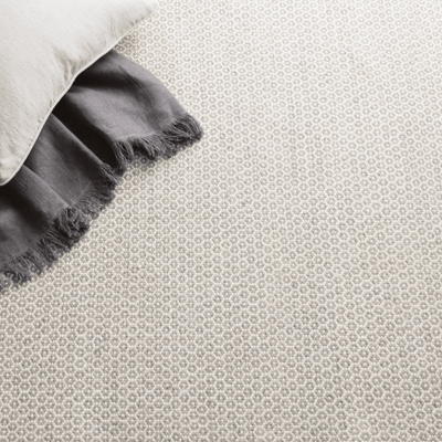 Honeycomb Handwoven Wool Rug - Ivory & Grey - Our Boat House