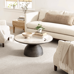 Honeycomb Handwoven Wool Rug - Ivory & Grey - Our Boat House