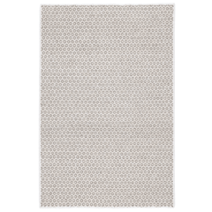 Honeycomb Handwoven Wool Rug - Ivory & Grey - Our Boat House