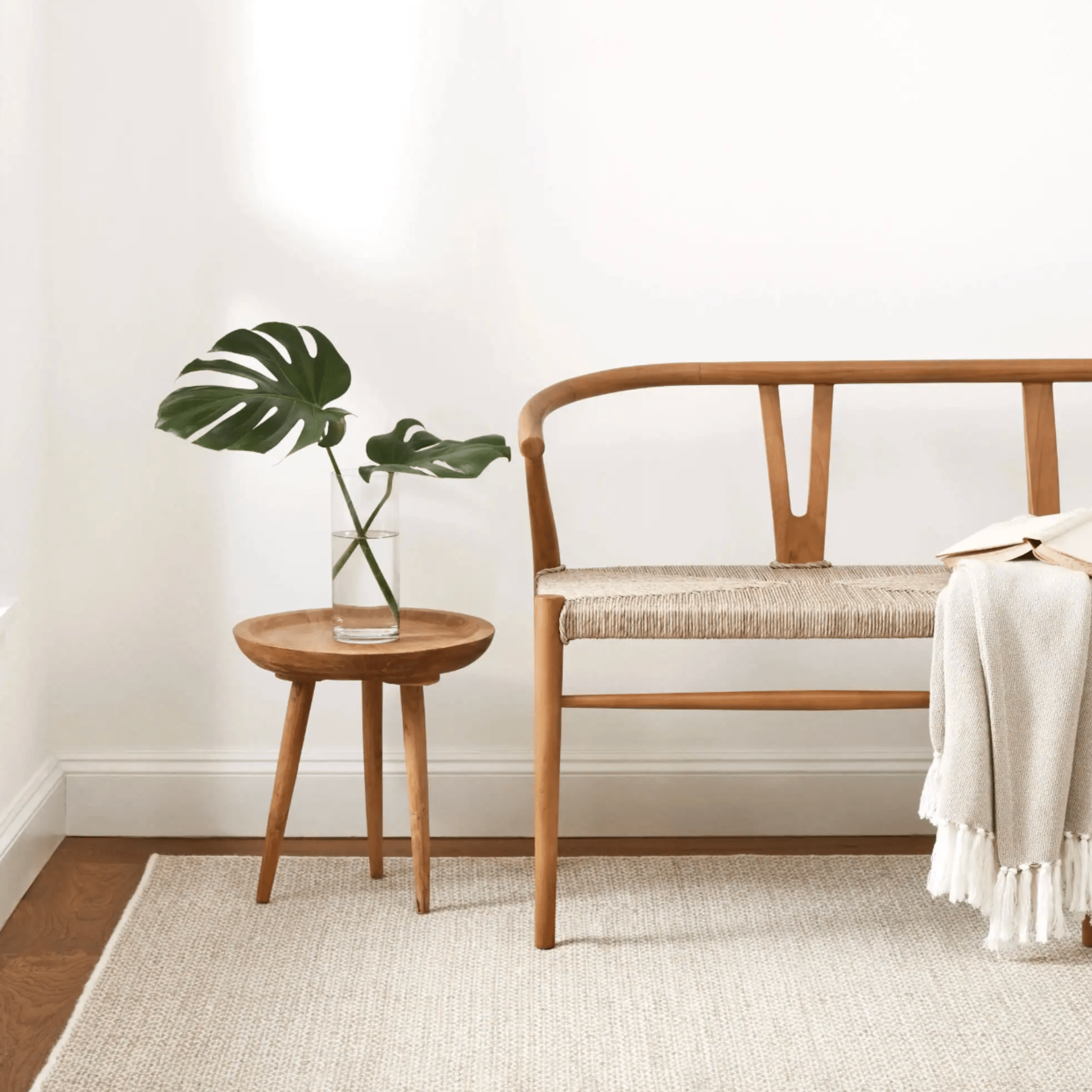 Honeycomb Handwoven Wool Rug - Natural - coastal inspired home furnishing lifestyle