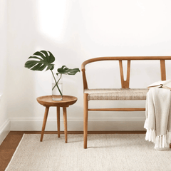 Honeycomb Handwoven Wool Rug - Natural - coastal inspired home furnishing lifestyle