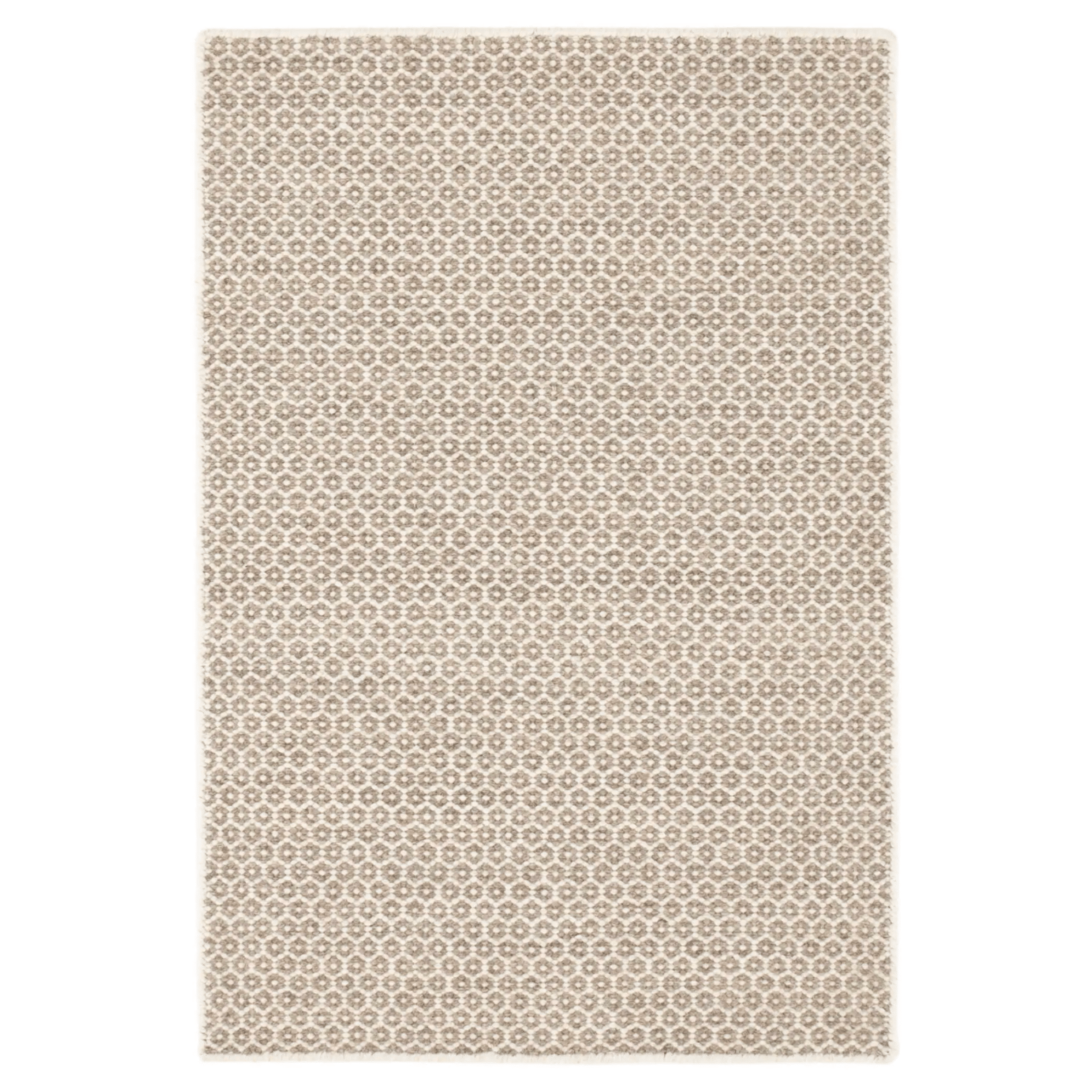 Honeycomb Handwoven Wool Rug - Natural - Our Boat House
