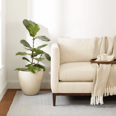 Honeycomb Woven Wool Rug - Soft French Blue & Ivory - Our Boat House