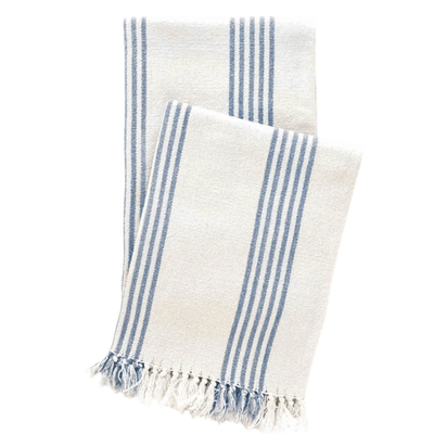 Ibiza French Blue Striped Throw - Our Boat House