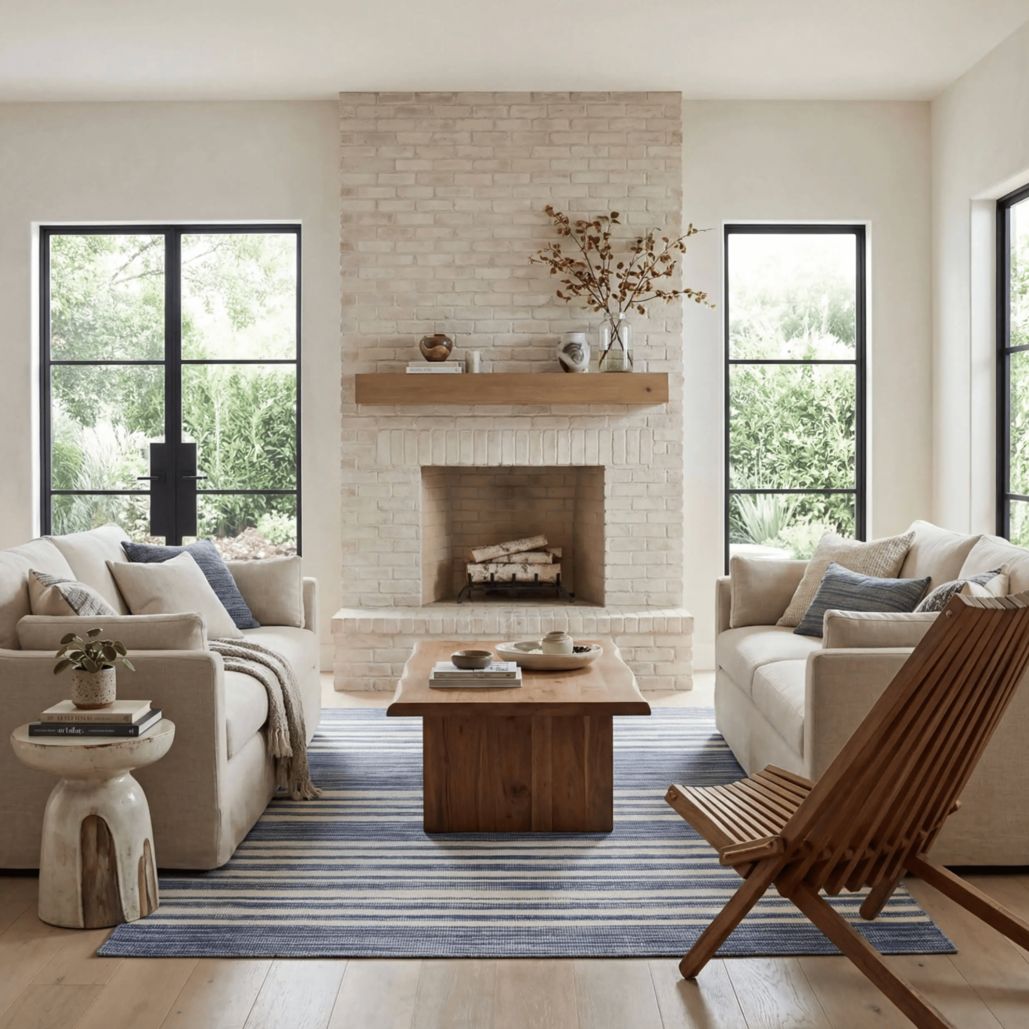 Ilae Coastal Striped Washable Rug - Our Boat House