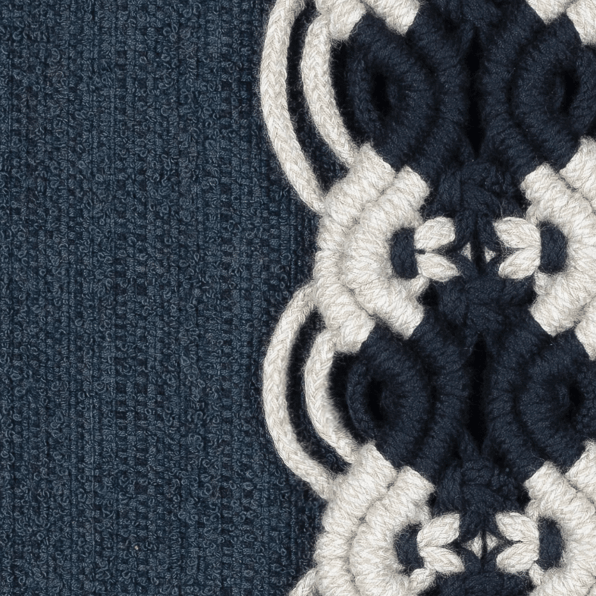 Indigo Macrame Indoor/Outdoor Pillow - Our Boat House