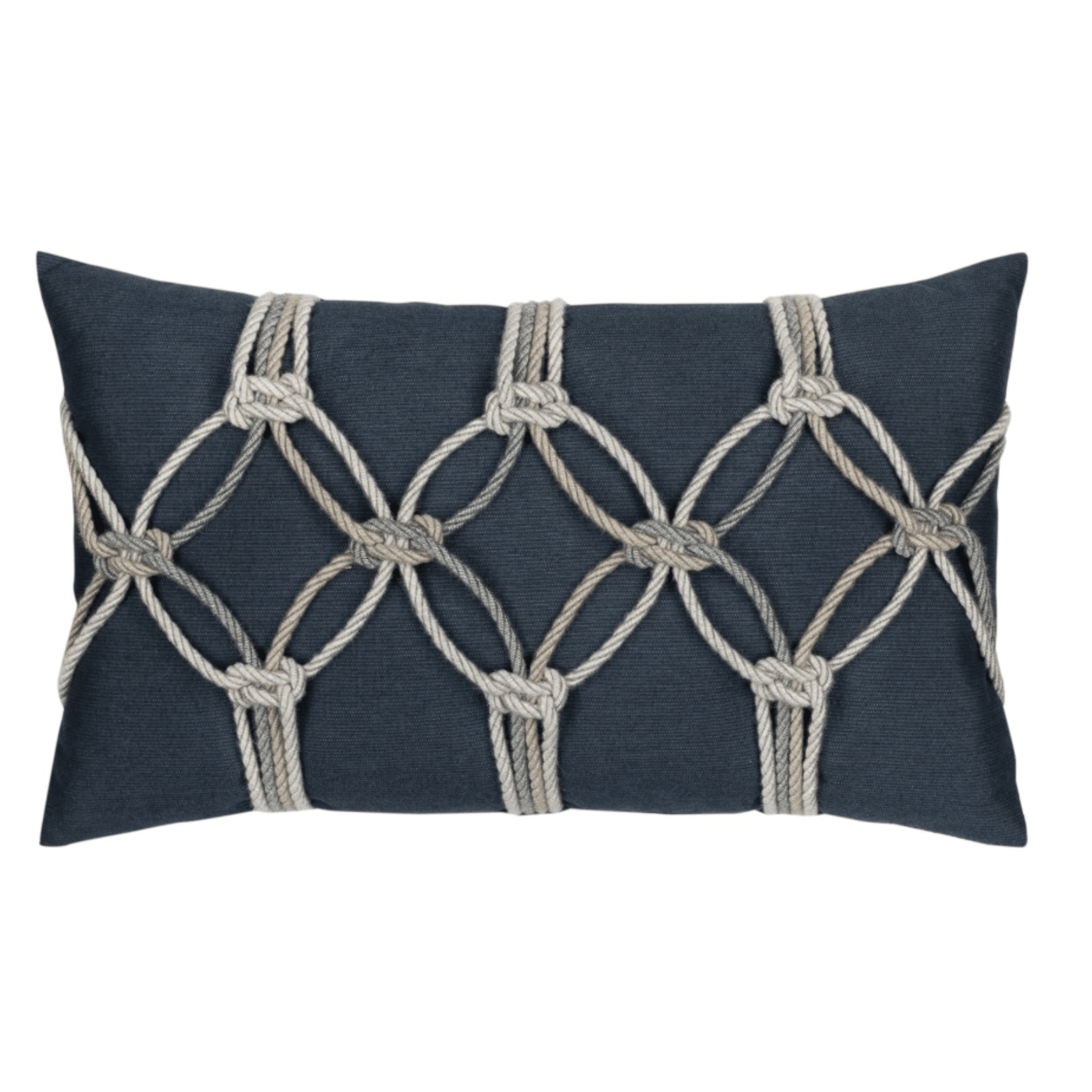 Indigo Rope Knot Indoor/Outdoor Pillow - Our Boat House