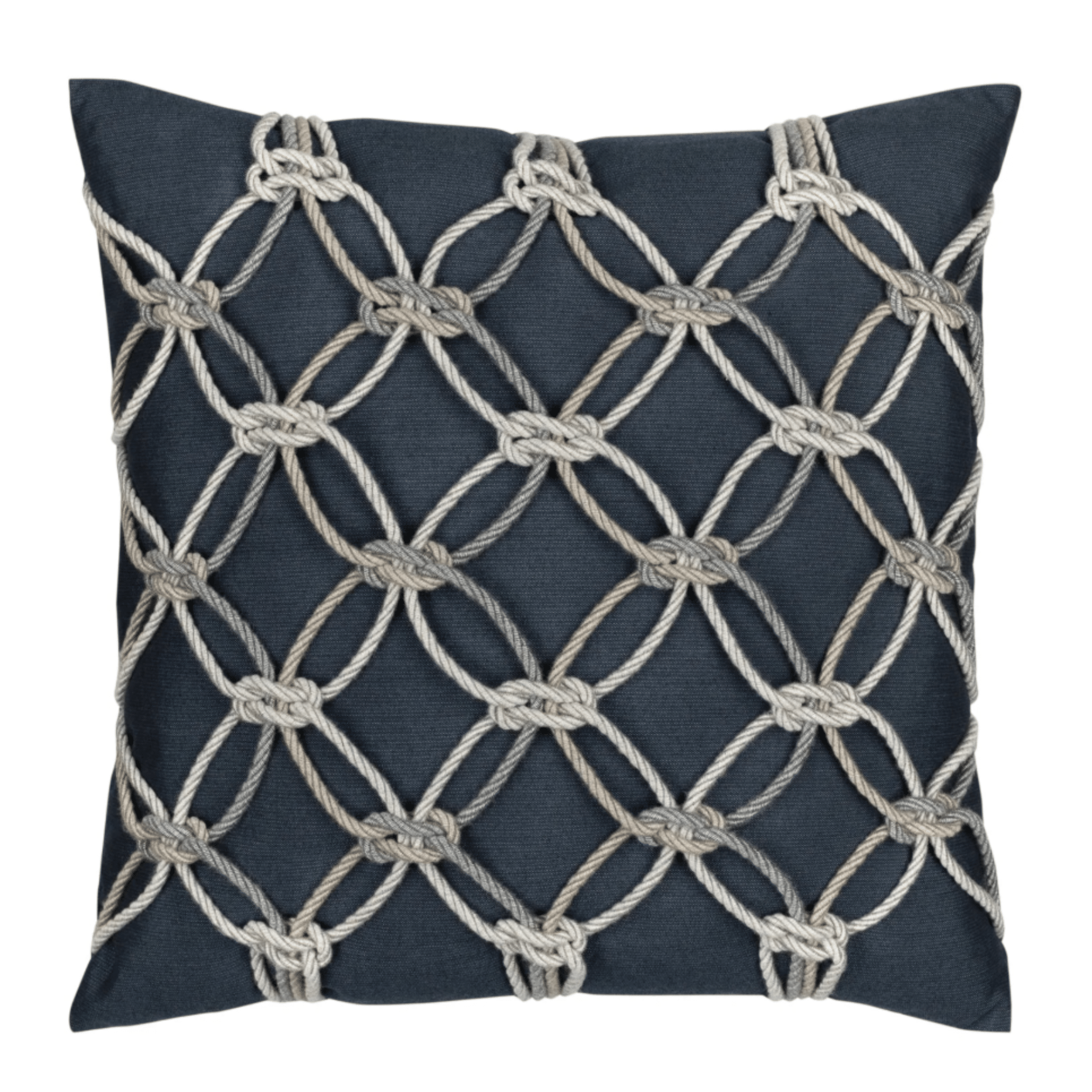 Indigo Rope Knot Indoor/Outdoor Pillow - Our Boat House