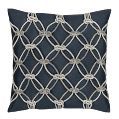 Indigo Rope Knot Indoor/Outdoor Pillow - Our Boat House