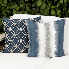 Indigo Rope Knot Indoor/Outdoor Pillow - Our Boat House