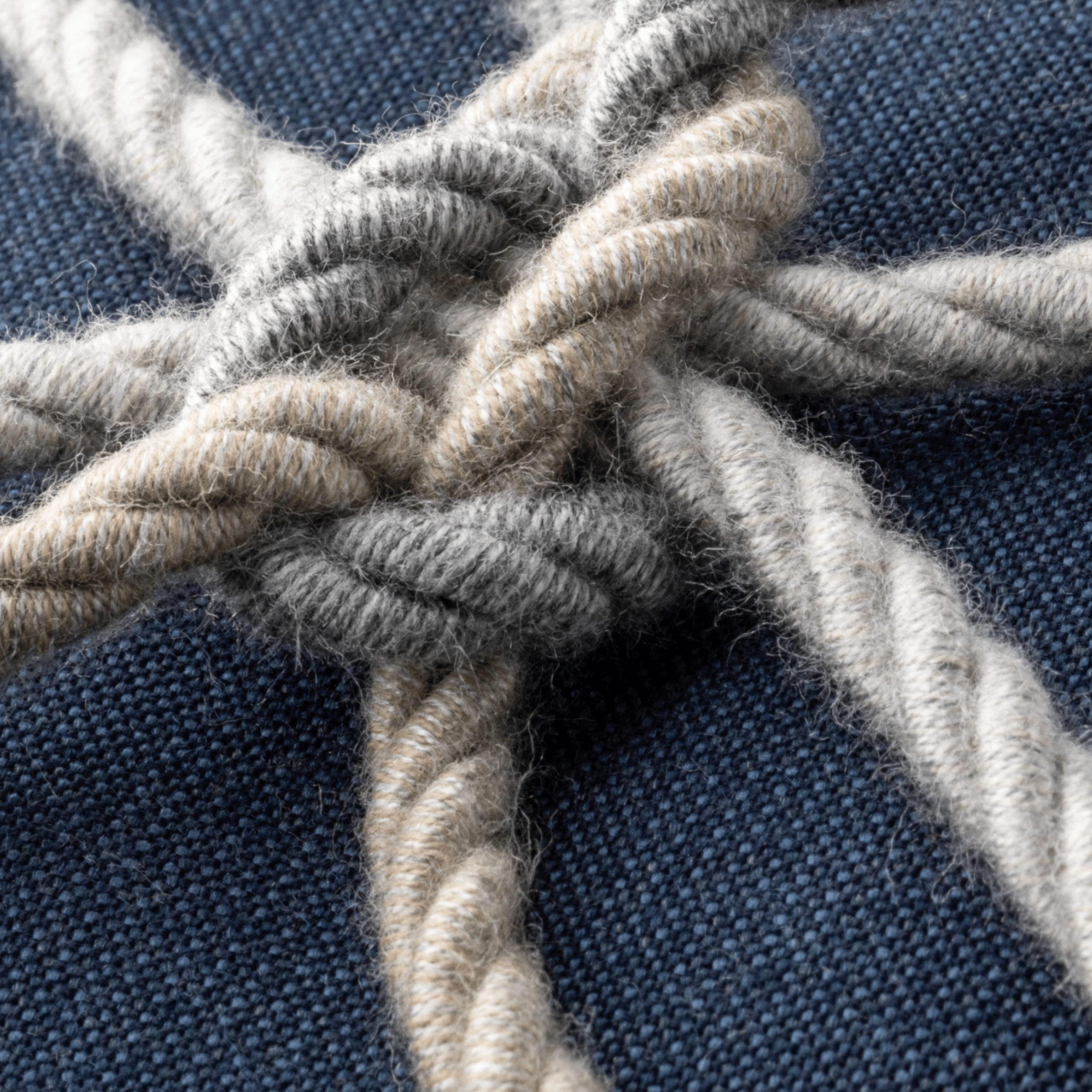 Indigo Rope Knot Indoor/Outdoor Pillow - Our Boat House